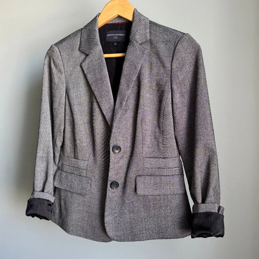 Charcoal Gray Classic Blazer Jacket 2P - Picture 1 of 16